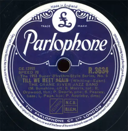 The Crane River Jazz Band - Lily Of The Valley / Till We Meet Again