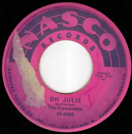The Crescendos - Oh Julie / My Little Girl