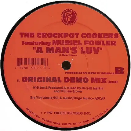 The Crockpot Cookers Presents Muriel Fowler - A Man's Luv