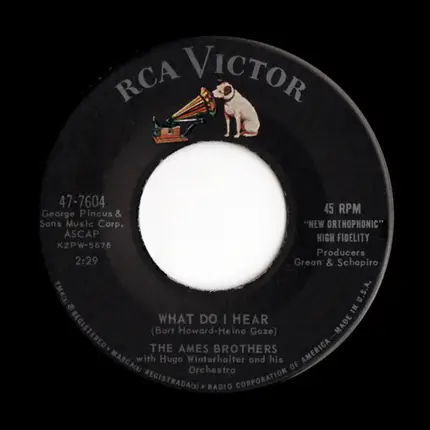The Ames Brothers - Take Me Along / What Do I Hear
