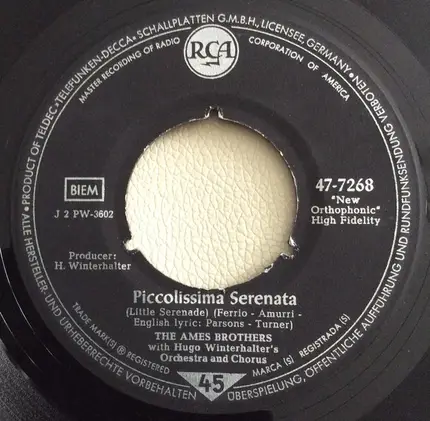 The Ames Brothers - Stay / Piccolissima Serenata