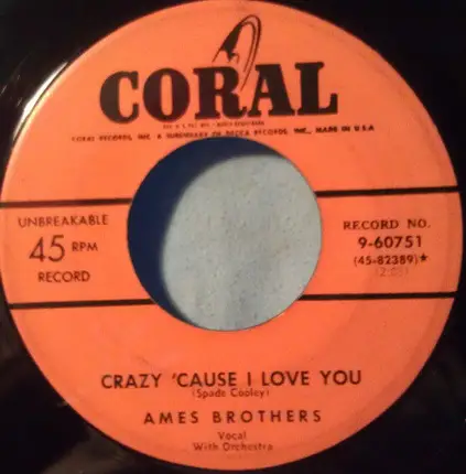 The Ames Brothers - Star Dust / Crazy 'Cause I Love You