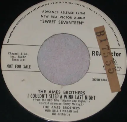 The Ames Brothers With Bill Finegan And His Orchestra - Por Favor