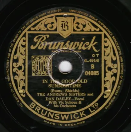 The Andrews Sisters And Dan Dailey - Take Me Out To The Ball Game / In The Good Old Summertime