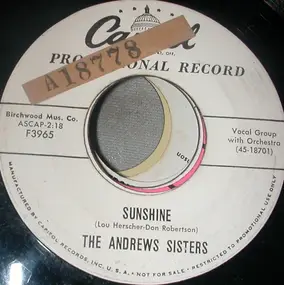 The Andrews Sisters - Sunshine