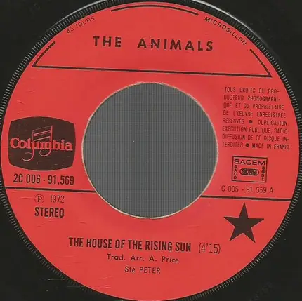 The Animals - The House Of The Rising Sun / Don't Let Me Be Misunderstood