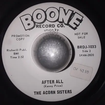 The Acorn Sisters - Misfortune Number Three / After All