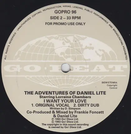 The Adventures Of Daniel Lite - I Want Your Love