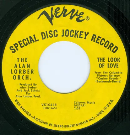 The Alan Lorber Orchestra - The Look Of Love / Mas Que Nada