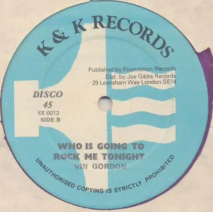The Albians / Vin Gordon - Who Is Going To Love Me / Who Is Going To Rock Me Tonight