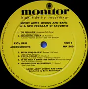 LP - The Alexandrov Red Army Ensemble - Boris Alexandrov - In A New Program Of Favorites - Mono