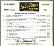 CD - The Allentown Band , Ronald Demkee - Our Band Heritage Volume Ten