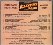 CD - The Allentown Band , Ronald Demkee - Our Band Heritage Volume Eight