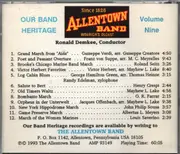 CD - The Allentown Band , Ronald Demkee - Our Band Heritage Volume Nine