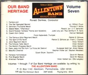 CD - The Allentown Band , Ronald Demkee - Our Band Heritage Volume Seven