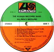 LP - The Allman Brothers Band - All Men's Brothers