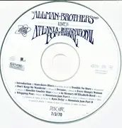Double CD - The Allman Brothers Band - Live At The Atlanta International Pop Festival July 3 & 5, 1970 - Digipak