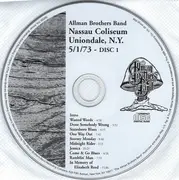 Double CD - The Allman Brothers Band - Nassau Coliseum Uniondale, NY 5/1/73