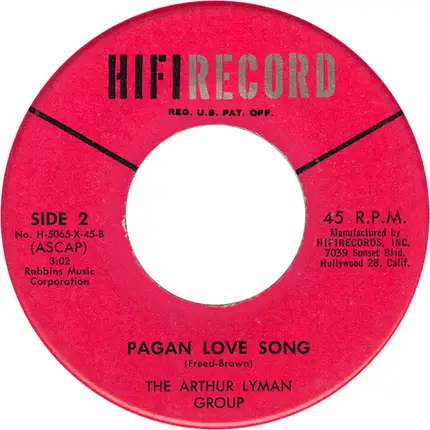 The Arthur Lyman Group - Love Song From "Mutiny On The Bounty"