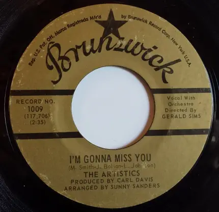 The Artistics - I'm Gonna Miss You