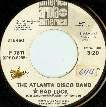 The Atlanta Disco Band - Bad Luck