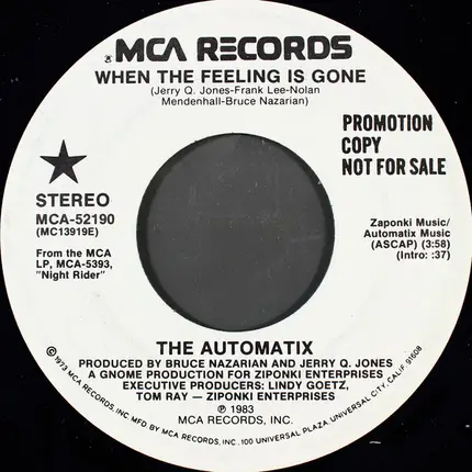 The Automatix - When The Feeling Is Gone