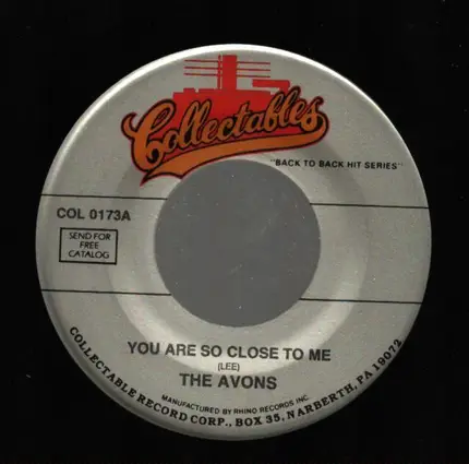 The Avons - You Are So Close To Me / On The Island