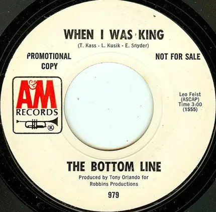 The Bottom Line - When I Was King / Show Me The World Of Wonder