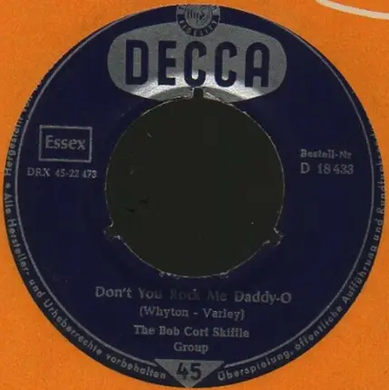 The Bob Cort Skiffle - It Takes A Worried Man To Sing A Worried Blues / Don't You Rock Me Daddy-O