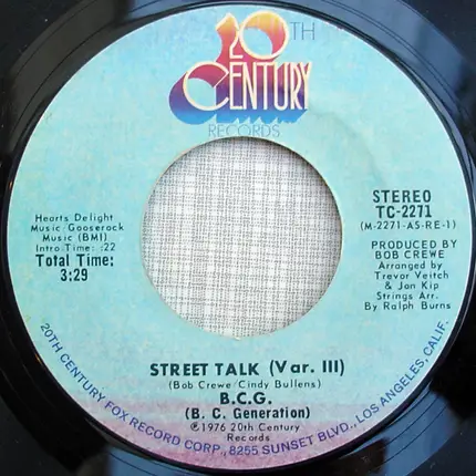 The Bob Crewe Generation - Street Talk (Var. III)