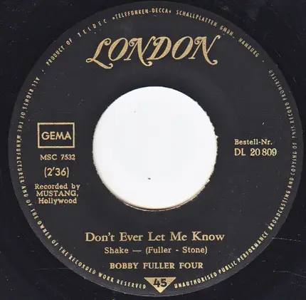 The Bobby Fuller Four - Love's Made A Fool Of You