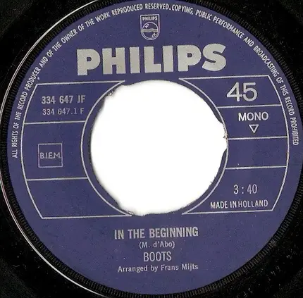 The Boots - In The Beginning / No Part Of It