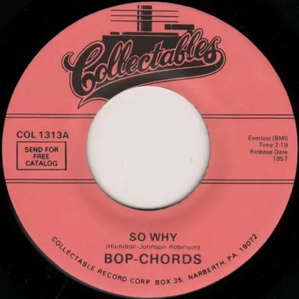 The Bop-Chords - So Why / Baby