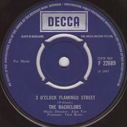 The Bachelors - 3 O'Clock Flamingo Street