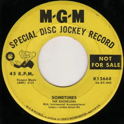 The Bachelors - Teenage Memory / Sometimes