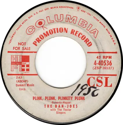 The Ban-Joes - Banjo Woogie / Plink, Plunk, Plinkety Plunk