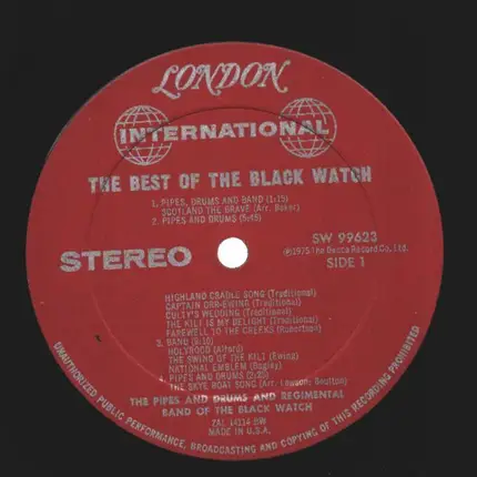 The Band Of The Black Watch - The Best Of The Black Watch