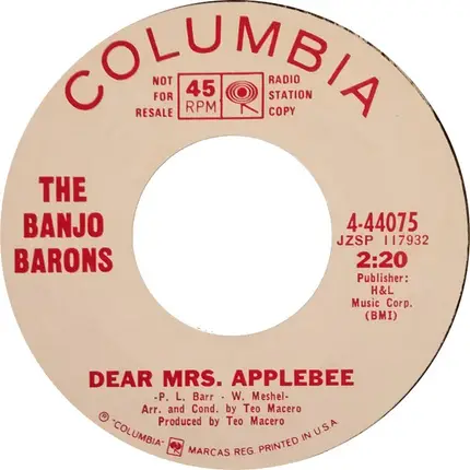 The Banjo Barons - Thoroughly Modern Millie / Dear Mrs. Applebee