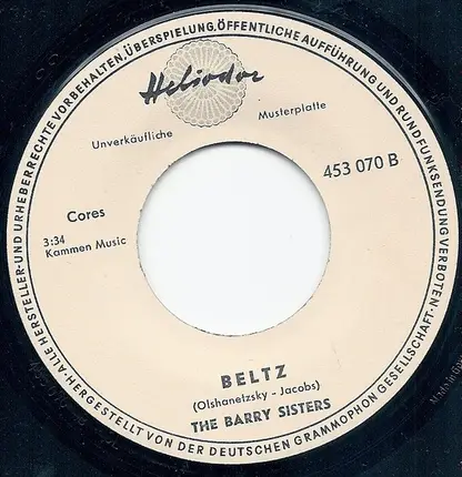 The Barry Sisters - Bet Mich A Bisele