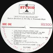 LP - The Barton Brothers And The Big A Mountain Boys - Mountain Bluegrass