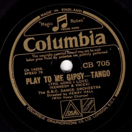 The BBC Dance Orchestra - April In Paris / Play To Me Gipsy