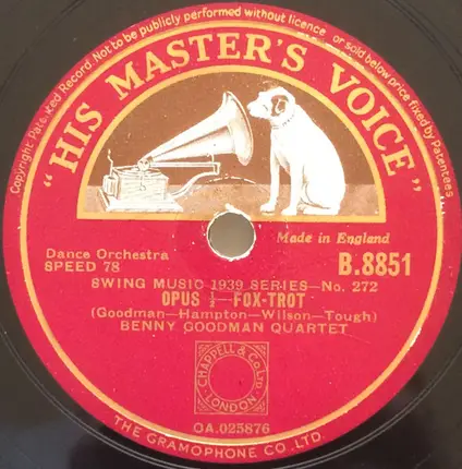 The Benny Goodman Quartet - Sweet Georgia Brown / Opus ½