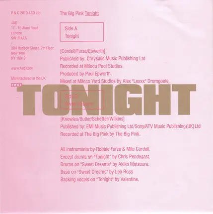 Big Pink - Tonight