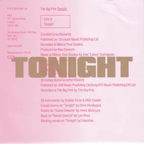 The Big Pink - Tonight