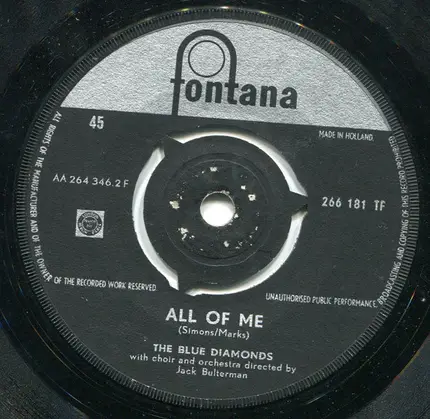 The Blue Diamonds - Ramona / All Of Me