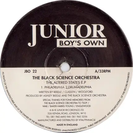 The Black Science Orchestra - The Altered States E.P.