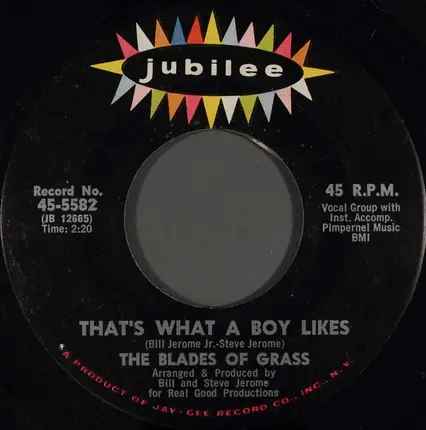 The Blades Of Grass - Happy / That's What A Boy Likes