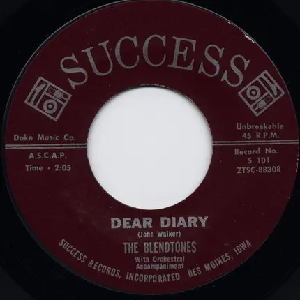 The Blendtones - Lovers / Dear Diary