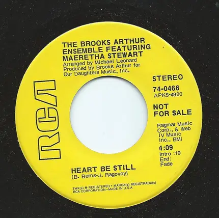 The Brooks Arthur Ensemble - Hang On Sloopy / Heart Be Still