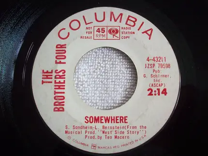 The Brothers Four - Turn Around / Somewhere